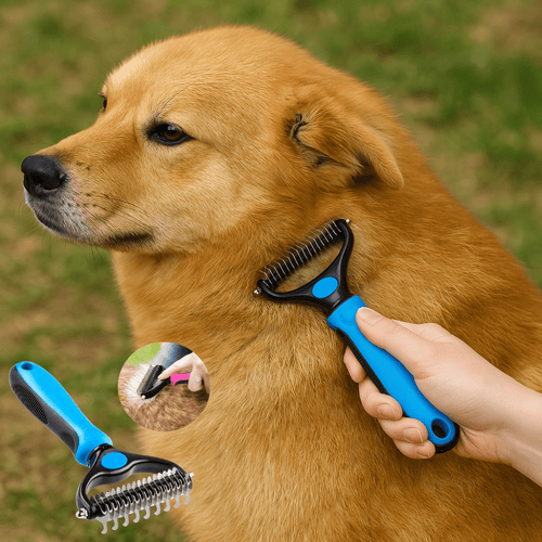 WeShed – מסרק דו-צדדי לדילול פרווה ופרימת קשרים